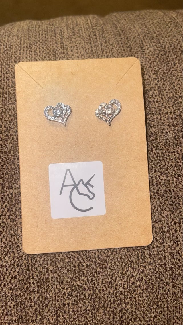 Double Heart Studs