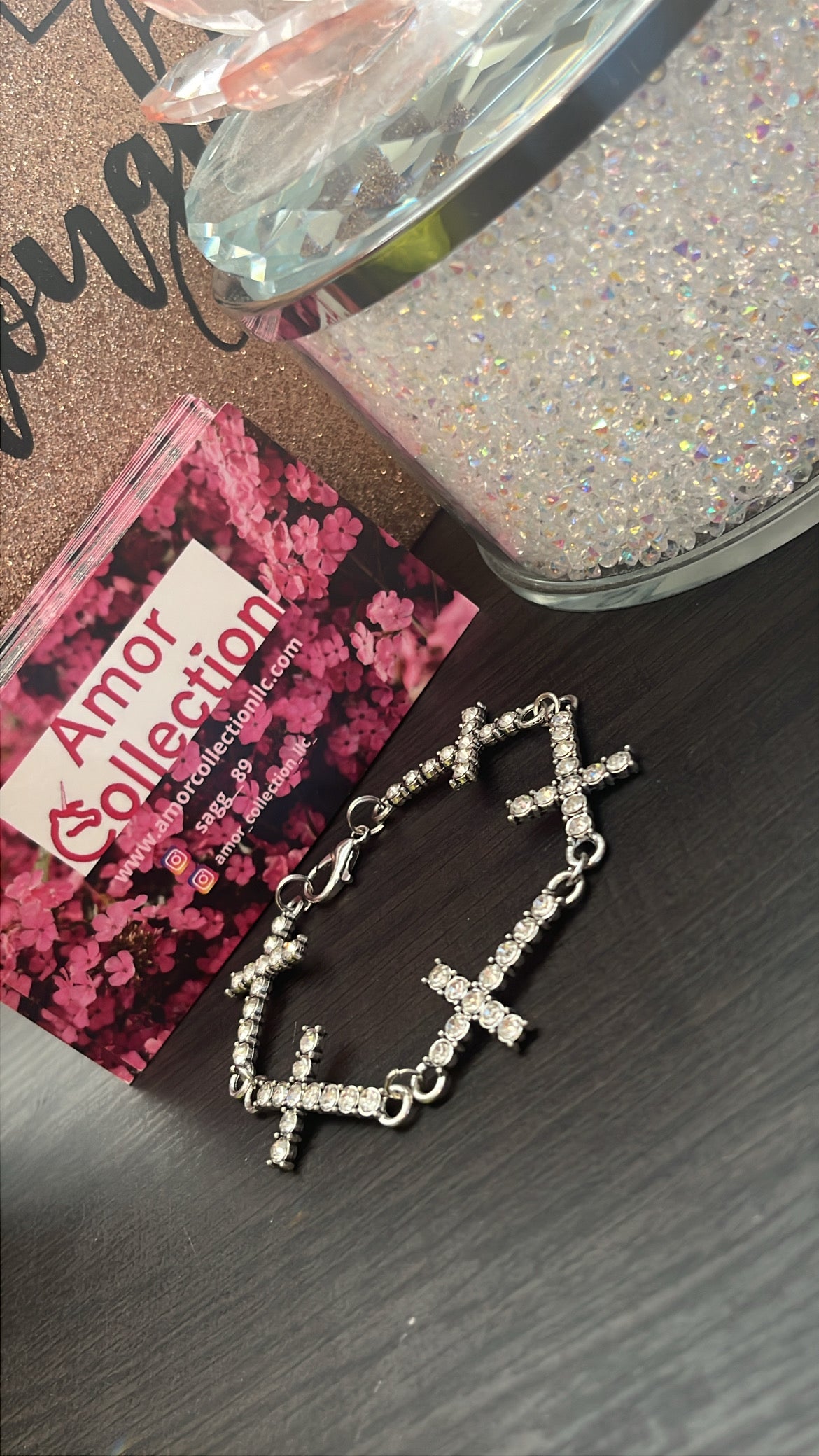 Diamond Cross Bracelet