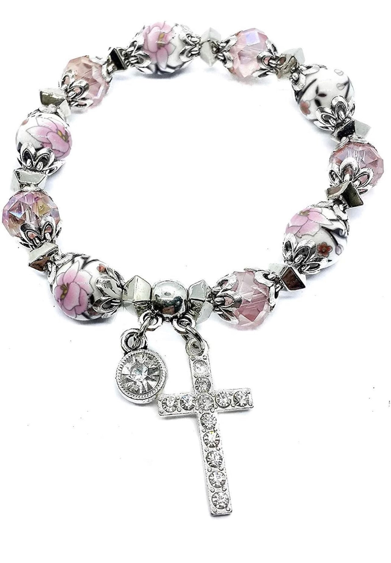 Cross beaded bracelet