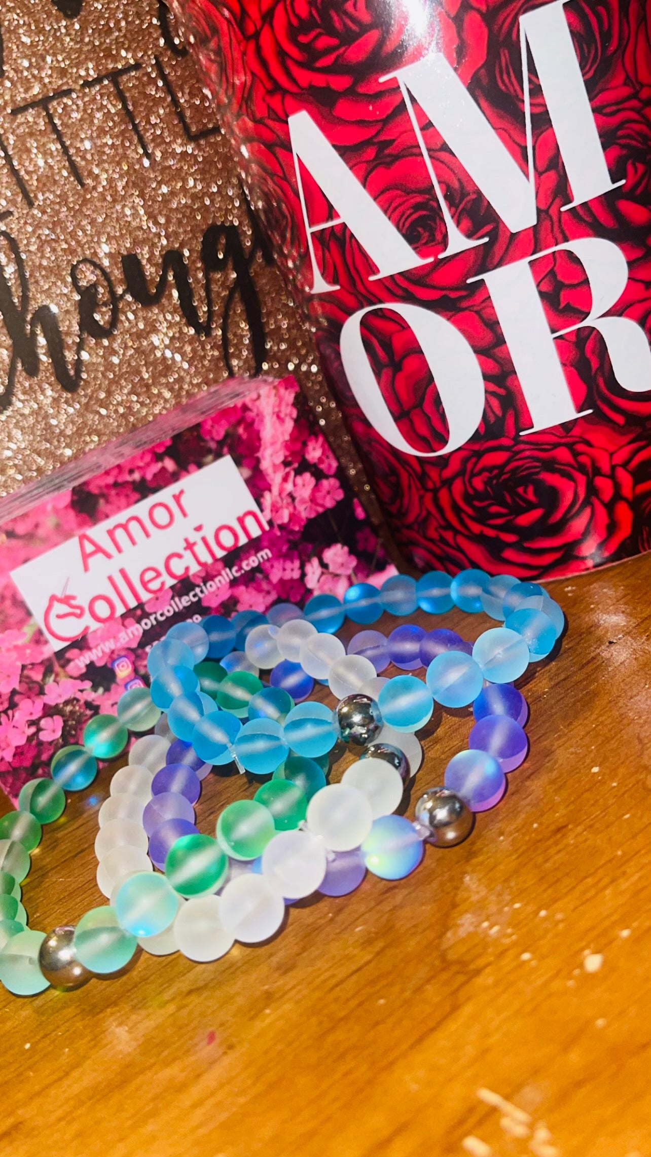 Glow In The Dark Matte Beaded Bracelet