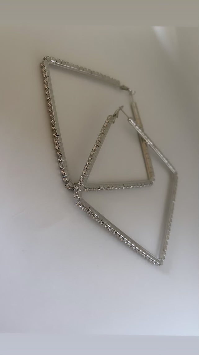 Bad & boujee Gold/Silver Square hoops