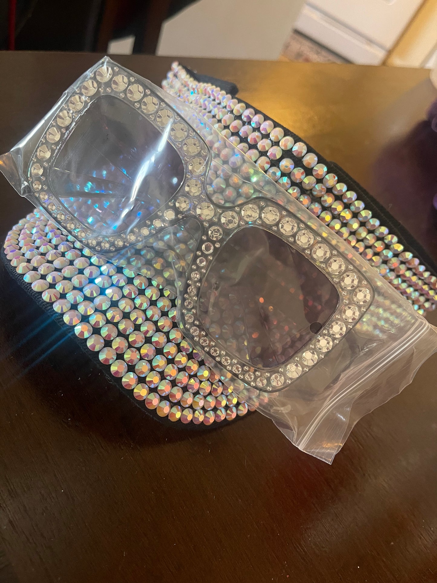 Bling Visor w/ Sunglasses to Match Set