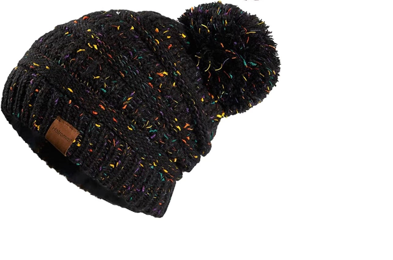 Fall/Winter Beanie Hats W/ Faux Fur Pom
