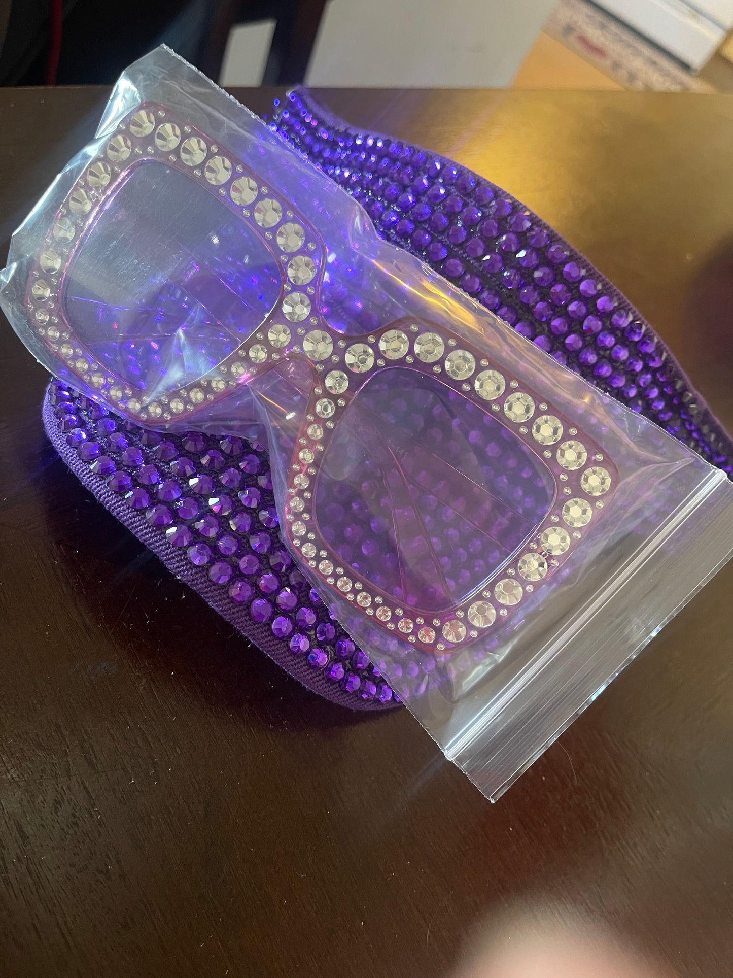 Bling Visor w/ Sunglasses to Match Set