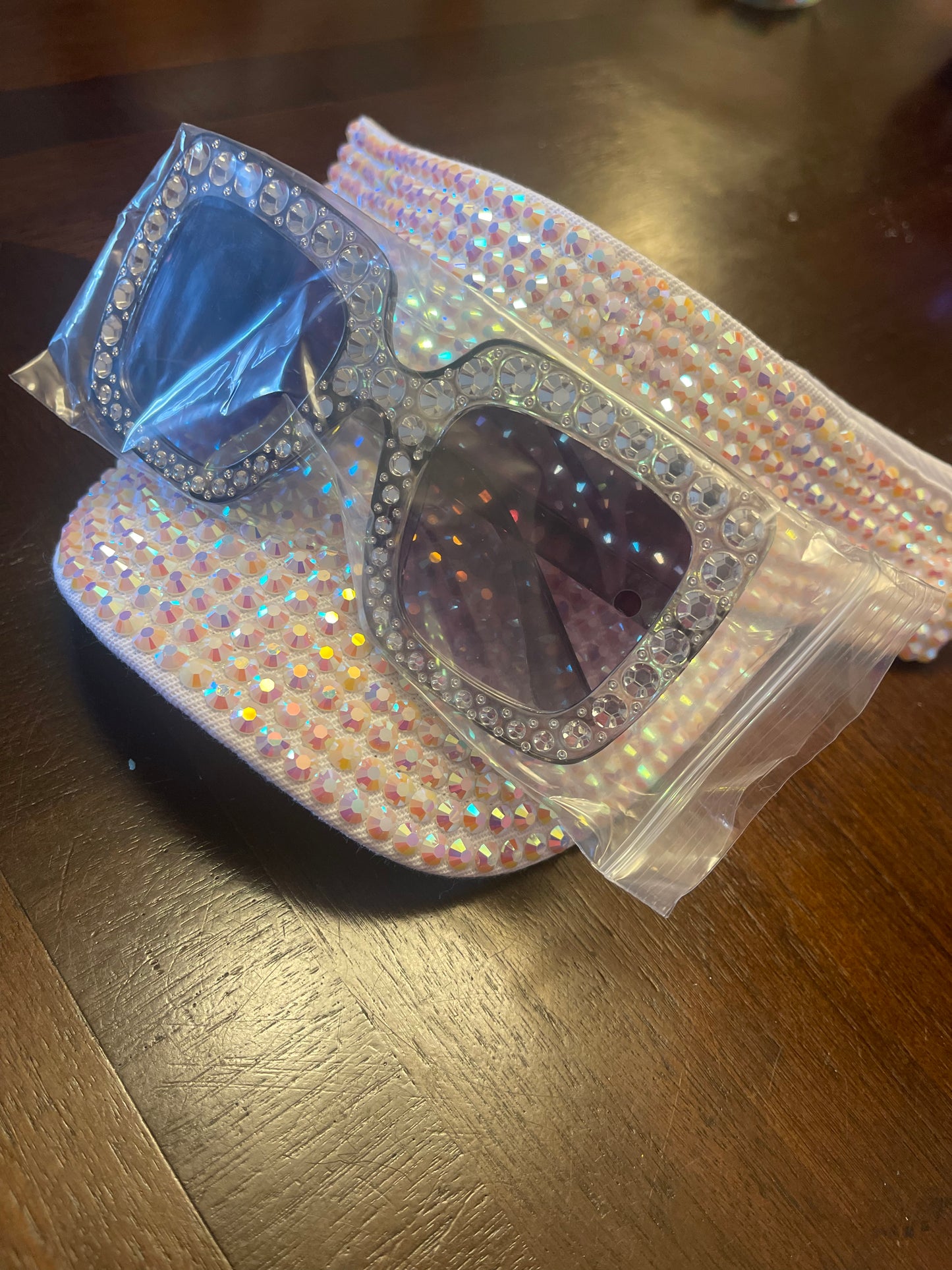 Bling Visor w/ Sunglasses to Match Set