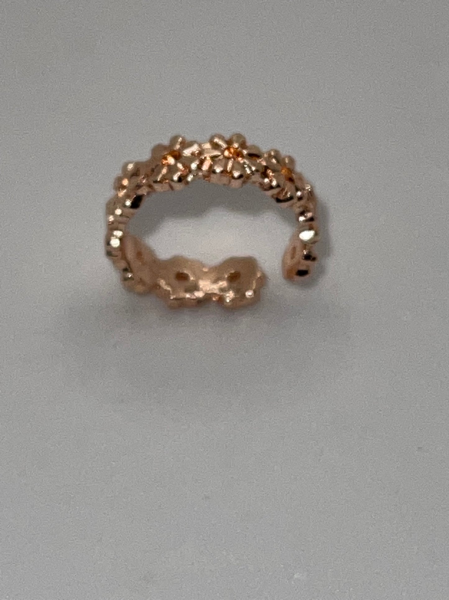Rose Gold plated Flower Open Toe Ring