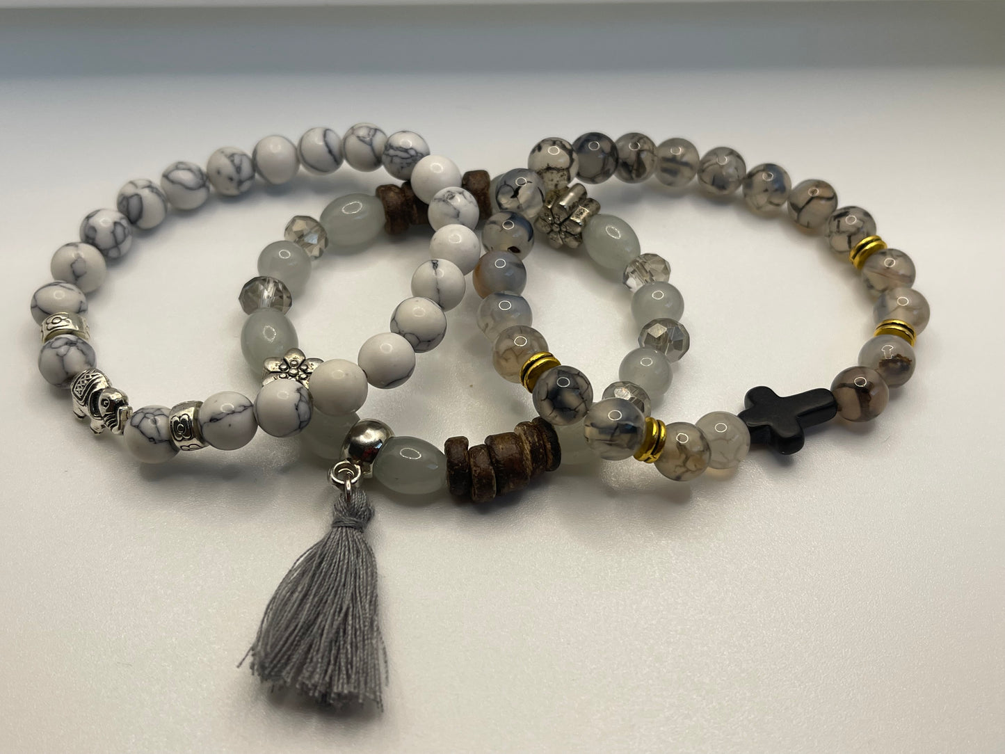 Natural Gemstone Beaded Bracelet Set