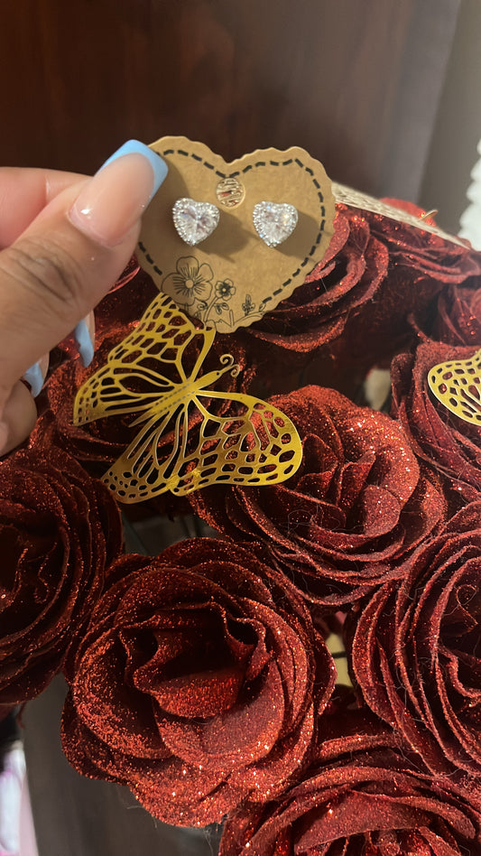Double Heart Studs