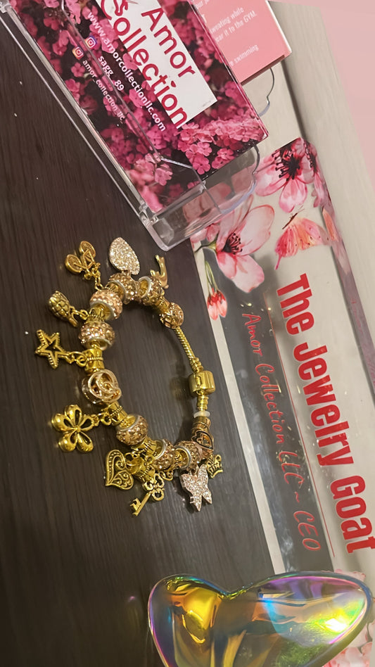 Gold Custom Charm Bracelet