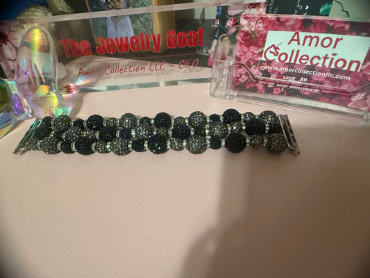 Black and Gray Apple Watch band