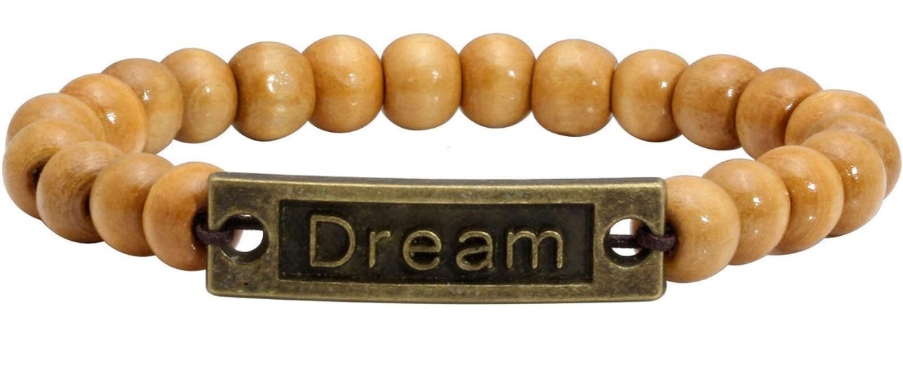 Men’s Wooden Beaded inspirational Bracelet