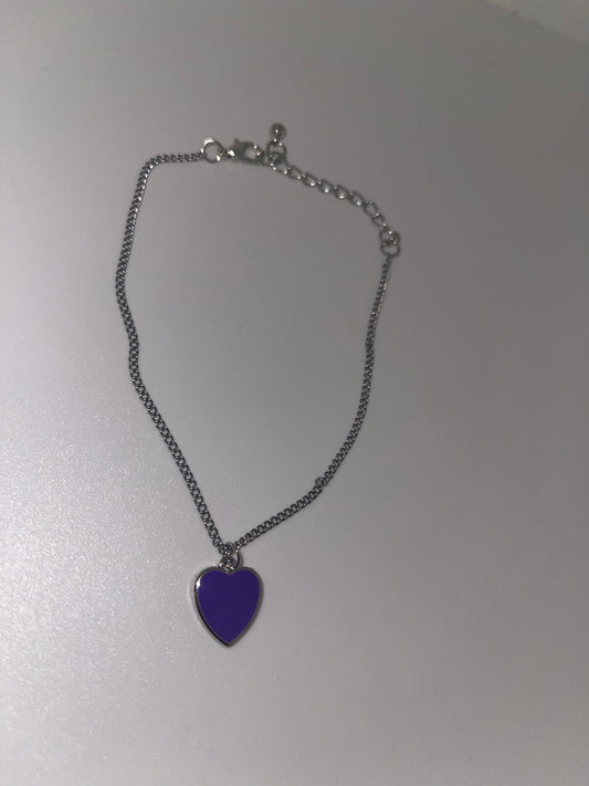 Purple Heart Anklet