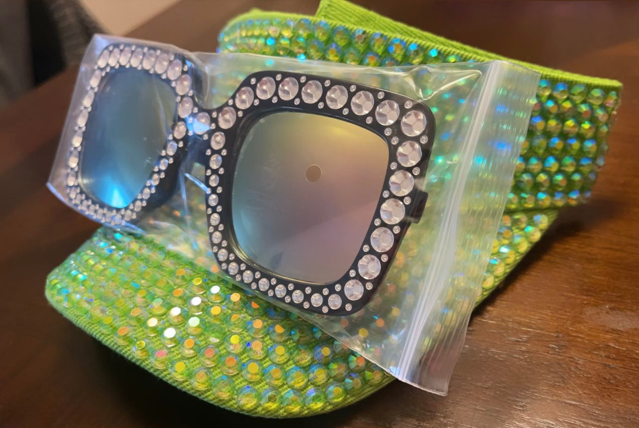 Bling Visor w/ Sunglasses to Match Set