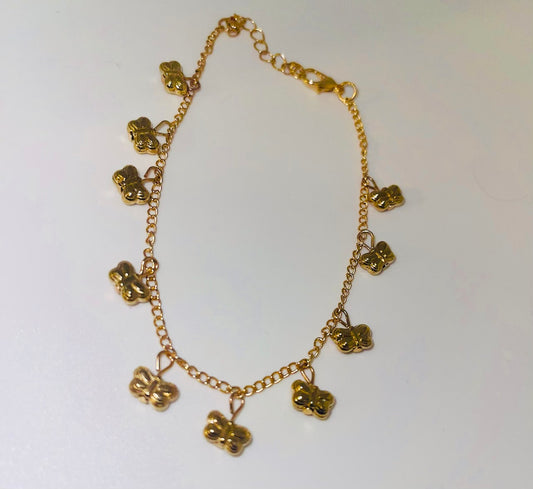 Gold Butterfly Anklet