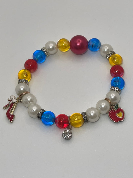 Girls kids colorful fun beaded bracelet