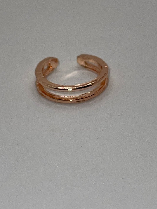 Rose Gold Plated Unique Open Toe Ring
